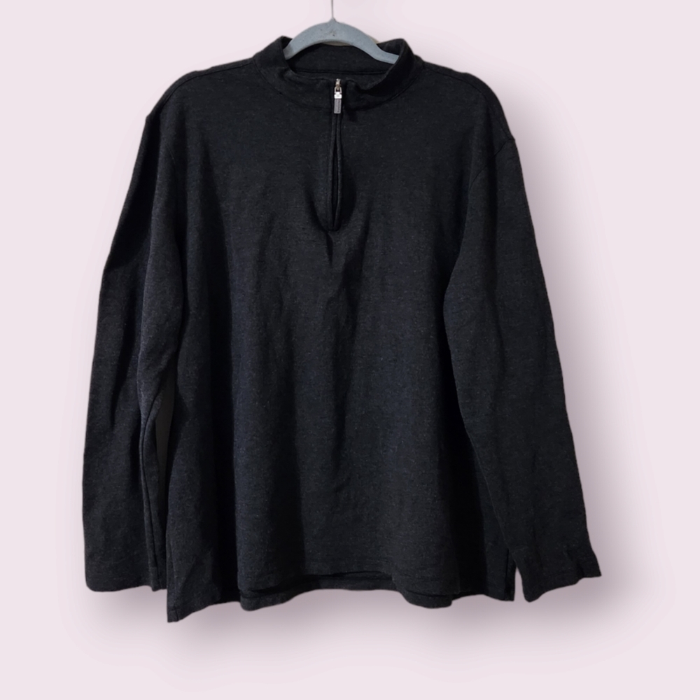 Mizzen+Main Quarter Zip Pullover Sweater for Men Size XL Heather